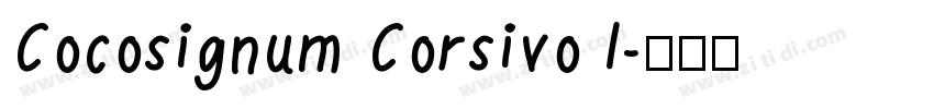 Cocosignum Corsivo I字体转换